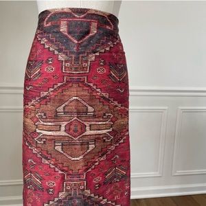 Tory Burch Aztec Print Pencil Skirt 14